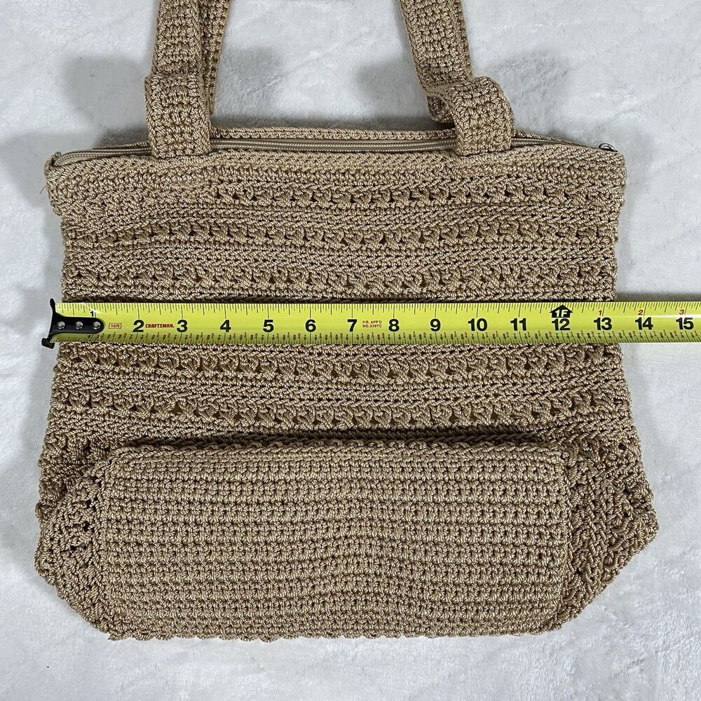 The Sak Crochet Large Tote Bag Tan Beige Boho Beachy CoastalGranny Minimalist - Picture 11 of 11